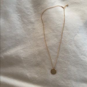 Gold circle necklace
